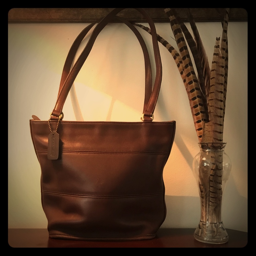 Coach handbag (brown leather)